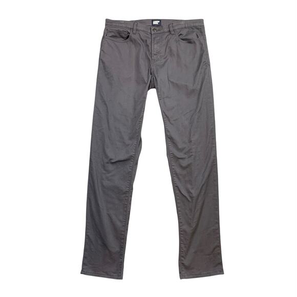 Lands End Pants Mens 35 Coal Grey Cotton Blend Straight Fit Chino Stretch - Picture 1 of 10